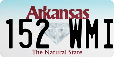 AR license plate 152WMI