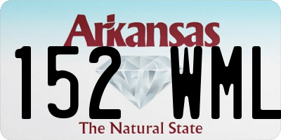 AR license plate 152WML