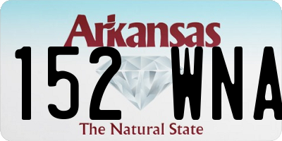 AR license plate 152WNA