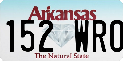 AR license plate 152WRO