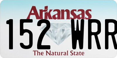AR license plate 152WRR