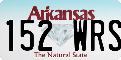 AR license plate 152WRS