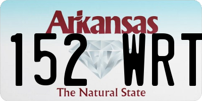 AR license plate 152WRT
