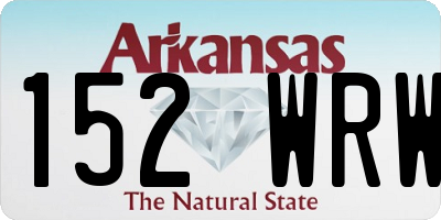 AR license plate 152WRW