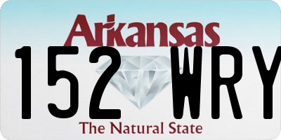 AR license plate 152WRY