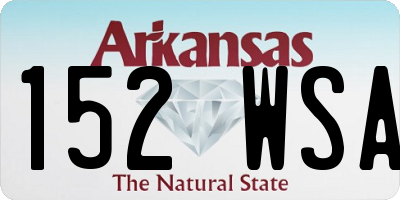 AR license plate 152WSA