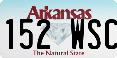 AR license plate 152WSC
