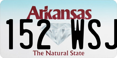 AR license plate 152WSJ