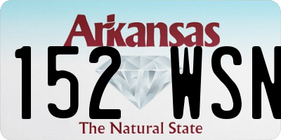 AR license plate 152WSN