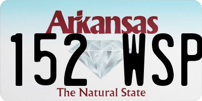 AR license plate 152WSP