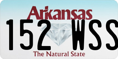 AR license plate 152WSS