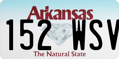 AR license plate 152WSV