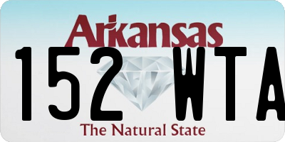 AR license plate 152WTA
