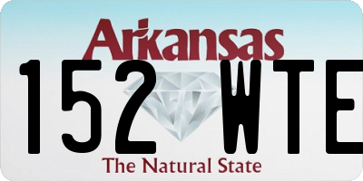 AR license plate 152WTE