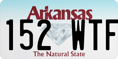 AR license plate 152WTF