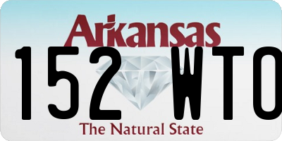 AR license plate 152WTO
