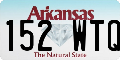 AR license plate 152WTQ