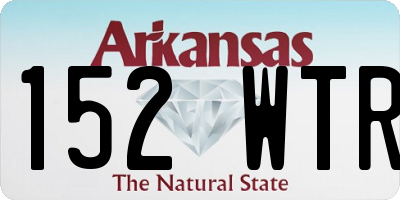AR license plate 152WTR