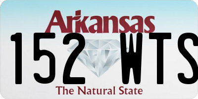 AR license plate 152WTS