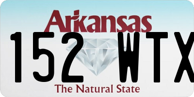 AR license plate 152WTX