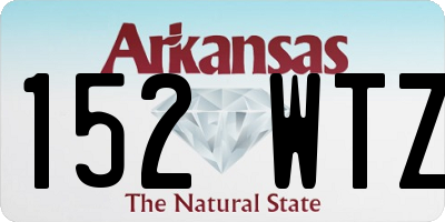 AR license plate 152WTZ