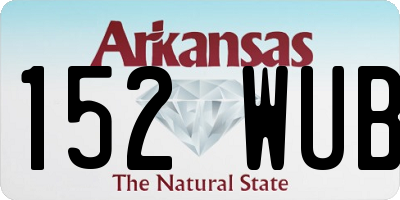 AR license plate 152WUB