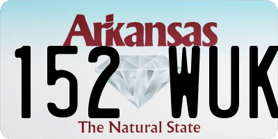AR license plate 152WUK