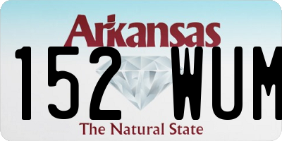 AR license plate 152WUM