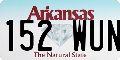 AR license plate 152WUN