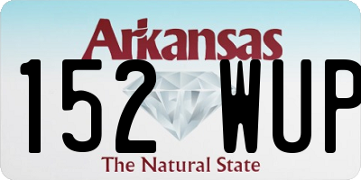 AR license plate 152WUP