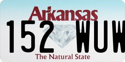 AR license plate 152WUW