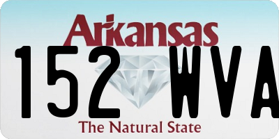 AR license plate 152WVA