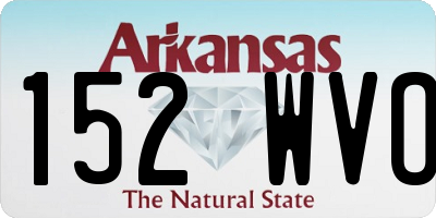 AR license plate 152WVO
