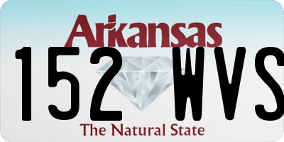 AR license plate 152WVS