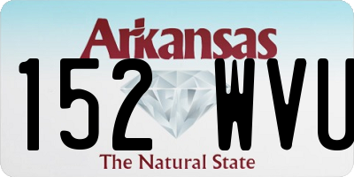 AR license plate 152WVU