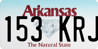 AR license plate 153KRJ