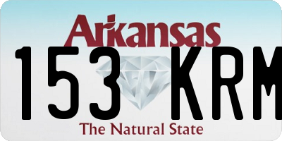 AR license plate 153KRM