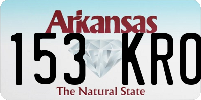 AR license plate 153KRO