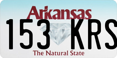 AR license plate 153KRS