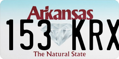 AR license plate 153KRX