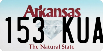 AR license plate 153KUA