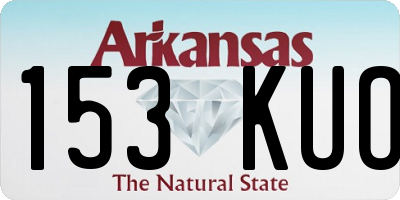 AR license plate 153KUO