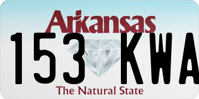 AR license plate 153KWA