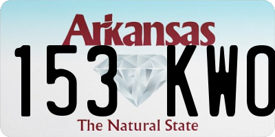 AR license plate 153KWO