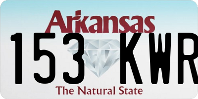 AR license plate 153KWR