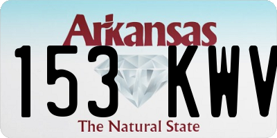 AR license plate 153KWV