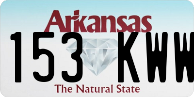 AR license plate 153KWW