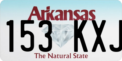 AR license plate 153KXJ
