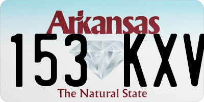 AR license plate 153KXV