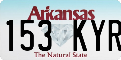 AR license plate 153KYR